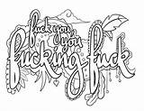 Coloring Swear Pages Word Printable Adult Fuck Book Color Fucking Curse Words Print Colouring Clipart Sheets Adults Swearing Sweary Books sketch template
