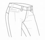 Cargo Pant Drawing sketch template