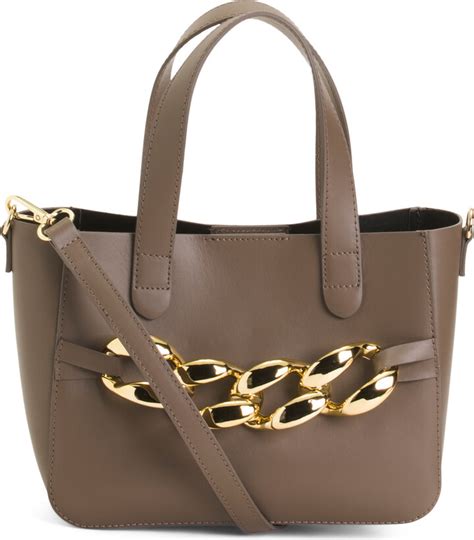 valentina fiore leather satchel with front chain shopstyle shoulder bags