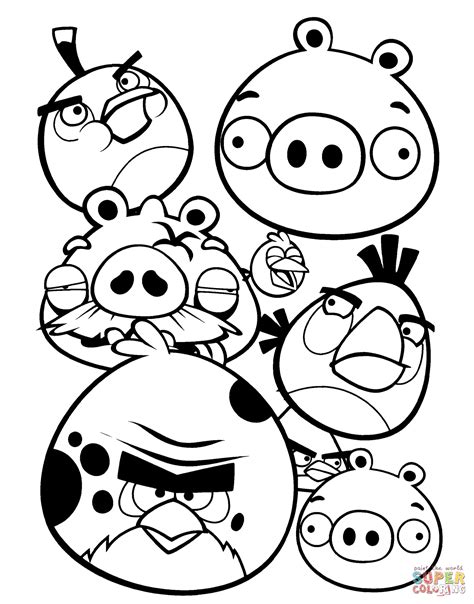 angry birds coloring page  printable coloring pages