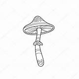 Zentangle Mushroom Coloring Stock Illustration Vector Topvectors Depositphotos sketch template