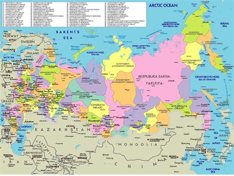 Continentes De Rusia Mapa