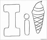 Letter Ice Cream Pages Coloring Color Alphabet sketch template