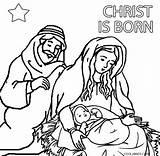 Nativity Coloring Scene Pages Printable Kids Christmas Cool2bkids Jesus Figures Sheets Template Books sketch template