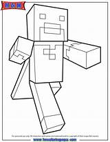Minecraft Coloring Pages Notch Character Herobrine Characters Kids Cape Running Stuff Kid Color Children Western Theme Crafts Fun Fonts Different sketch template