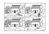 Coloring Seasons Cottage Country Four Pages Favecrafts Adult sketch template