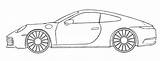 Porsche Coloring sketch template