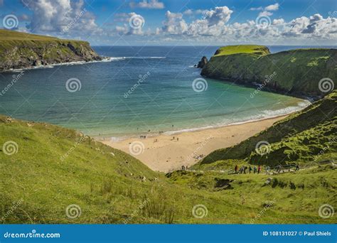 view   beach  malin beg  donegal stock image image