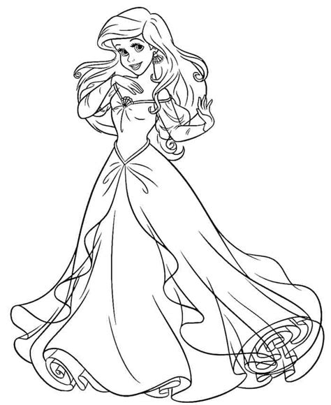 princess dress coloring pages