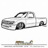 Clip Toyota Tacoma Truck Drawings Trucks Mini Pickup Lowrider 1998 Coloring Pages Car Vector Chevy Old Choose Board Muscle Classic sketch template