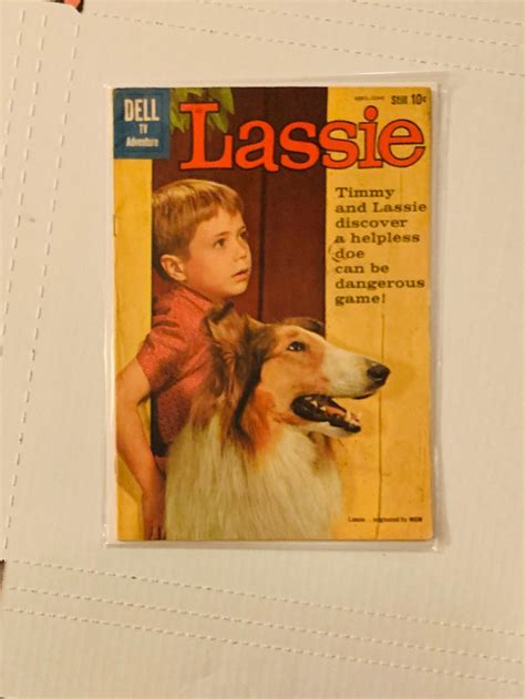 lassie 49 comic book april 1960 photo cover of timmy jon provost and