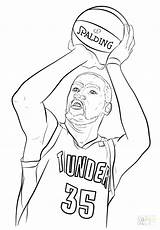 Nba Coloring Basketball Pages Players Printable Durant Kevin Print Curry Stephen Kobe Jersey Color Bryant Jordan Drawing Michael Sport Sheets sketch template