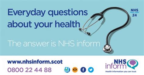nhs inform  everyday questions  health scotlands health   web