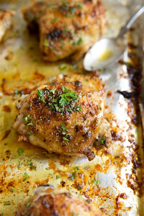 baked chicken thighs how to bake chicken thighs the forked spoon