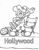 Hollywood Coloring Pages Mickey Themed Printable Colouring Sheets Color Disney Mouse Getcolorings Kids Director Cartoon Comics Unique sketch template