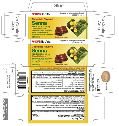 Chocolate Flavored Senna Sennosides 8 6 Mg Chewable Laxative