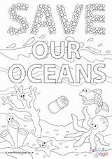 Colouring Oceans Save Earth Pages Poster Ocean Coloring Kids Activity Planet Animals Activityvillage Activities Happy Explore sketch template