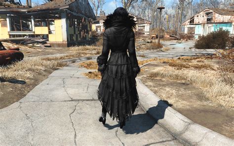 Black Feathered Dress At Fallout 4 Nexus Mods And Community