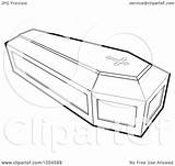 Coffin Outlined Clip Illustration Royalty Perera Lal Vector 2021 sketch template