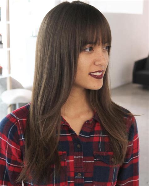 35 Instagram Popular Ways To Pull Off Long Hair With Bangs
