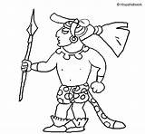 Spear Warrior Coloring Colorear Maya Coloringcrew Gif sketch template