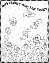 Coloring April Pages Showers Flowers May Bring Spring Print Fairies Rain Getcolorings Popular Getdrawings sketch template