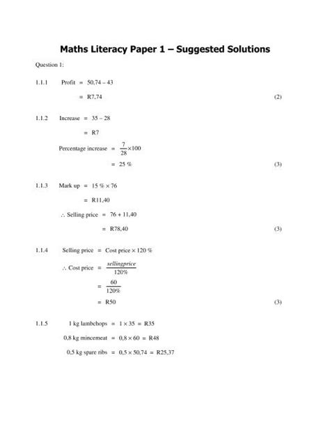 Mathematical Literacy Grade 11 Past Papers Hot Sex Picture