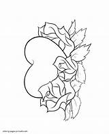 Coloring Pages Heart Easy Preschoolers Printable Hearts Templates Holiday sketch template