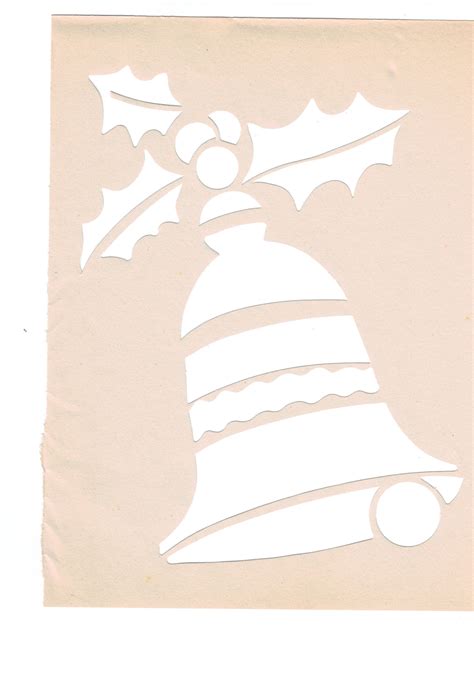 bell useable  stencil  spray template christmas paper craft