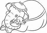 Coloring Dumbo Pages Jumbo Hug Cartoon Disney Wecoloringpage Printable sketch template