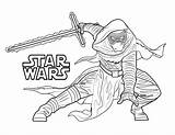 Ren Kylo Coloring Star Wars Getdrawings sketch template