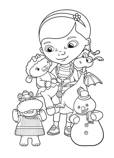 mcstuffins stuffy coloring pages  getdrawings