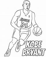 Kobe Bryant Kolorowanka Koszykarz Kolorowanki Lakers Printable Topcoloringpages Laker Druku sketch template