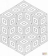 Mandalas Imprimer Cubos Geometrische Cubi Geometrico Geometrici Kleurplaat Supercoloring Coloriages Quadrati Kleurplaten Printen Carré Dibujo Geométrico Muster Stampare Geometrie Ausdrucken sketch template
