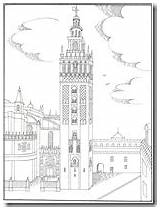 Giralda Torre sketch template