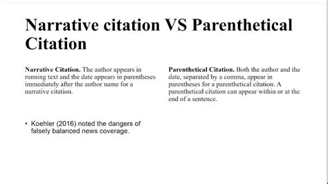 narrative  parenthetical citation youtube