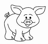 Mewarnai Putih Hitam Binatang Ternak Babi Lucu Piggy Transparan Anak sketch template