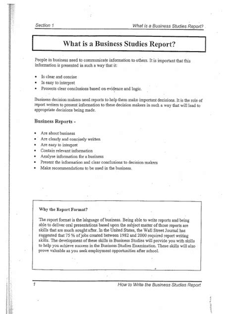 business report writing  business general