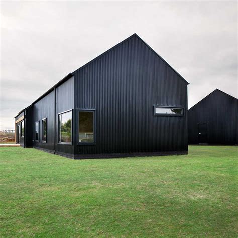modern barn form innovative black barn  red architecture