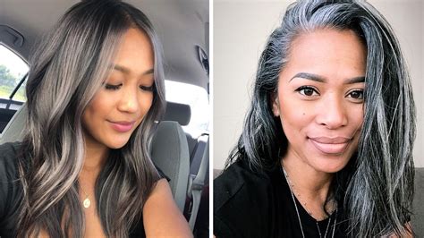 gray blending   gorgeous    transition  hair glamour