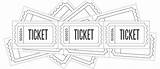 Ticket Raffle Tickets Cliparts Admission Customizable sketch template