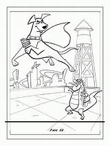 Coloring Krypto Superdog sketch template