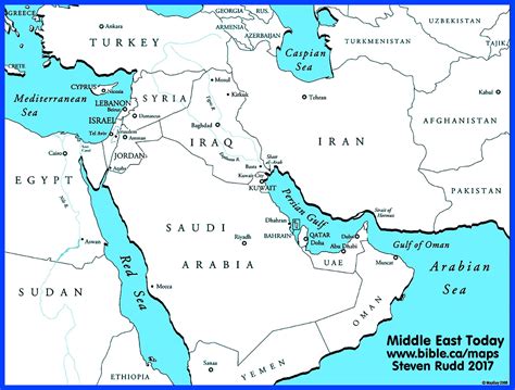 Bible Maps Middle East Today