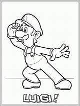 Coloring Luigi Pages Printable Comments sketch template