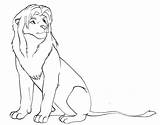 Lion King Coloring Lineart Pages Popular Coloringhome sketch template