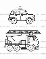 Colorare Camion Automobili Polizia Coloriage Firetruck Macchine Raccolta sketch template