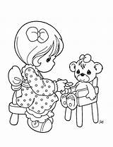 Precious Moments Coloring Pages Printable Kids Print Bear Sheets Teddy Summer sketch template