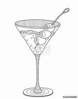 Martini Coloring Getcolorings Adult Color sketch template