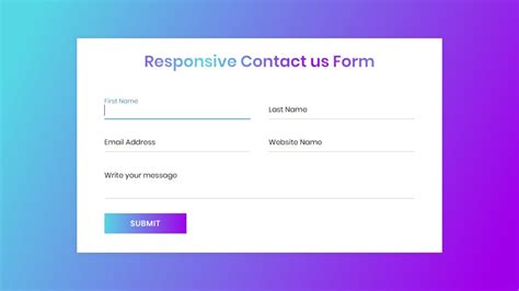 responsive contact  form  html  css  code riset