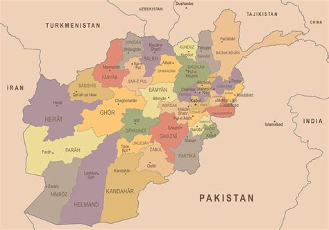 map  afghanistan guide   world